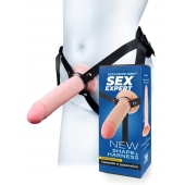 Мужской полый страпон на регулируемых ремешках - 22 см. - Sex Expert - купить с доставкой в Петропавловске-Камчатском