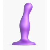 Фиолетовая насадка Strap-On-Me Dildo Plug Curvy size S - Strap-on-me - купить с доставкой в Петропавловске-Камчатском