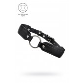 Черный кожаный чокер-ошейник со скруглёнными углами - Pecado - купить с доставкой в Петропавловске-Камчатском