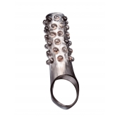 Дымчатая насадка на пенис с выпуклостями - 11 см. - Sex Expert - в Петропавловске-Камчатском купить с доставкой