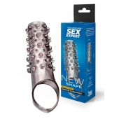 Дымчатая насадка на пенис с шипами и выпуклостями - 12 см. - Sex Expert - в Петропавловске-Камчатском купить с доставкой