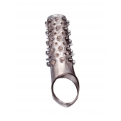 Дымчатая насадка на пенис с шипами и выпуклостями - 12 см. - Sex Expert - в Петропавловске-Камчатском купить с доставкой