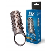 Дымчатая насадка на пенис с шипами и выпуклостями - 12,5 см. - Sex Expert - в Петропавловске-Камчатском купить с доставкой