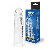 Прозрачная закрытая насадка на член - 15 см. - Sex Expert - в Петропавловске-Камчатском купить с доставкой