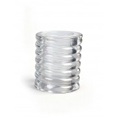 Прозрачная сквозная насадка на пенис с ребрышками - Sex Expert - в Петропавловске-Камчатском купить с доставкой