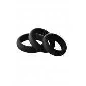 Набор из 3 черных эрекционных колец Smooth Silicone Cockring Pack - Dream Toys - в Петропавловске-Камчатском купить с доставкой