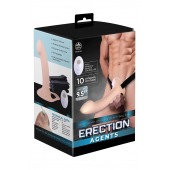 Телесный полый страпон с вибрацией Erection Agents - 24,1 см. - NMC - купить с доставкой в Петропавловске-Камчатском