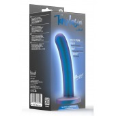 Синяя насадка с гладкой поверхностью Surrender 5.75 Inch Intermediate Pegging Dildo - 14,6 см. - Blush Novelties - купить с доставкой в Петропавловске-Камчатском