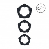 Набор из 3 эрекционных колец Beaded Silicone Cockring Set - Shots Media BV - в Петропавловске-Камчатском купить с доставкой