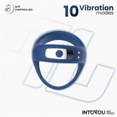 Синее интерактивное эрекционное виброкольцо Rank - Intoyou - в Петропавловске-Камчатском купить с доставкой