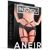 Черные стрепы на бёдра Aneir - Intoyou - купить с доставкой в Петропавловске-Камчатском