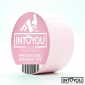 Розовый скотч для фиксации Non-Sticky Bondage Tape - 15 м. - Intoyou - купить с доставкой в Петропавловске-Камчатском