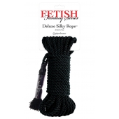Черная веревка для фиксации Deluxe Silky Rope - 9,75 м. - Pipedream - купить с доставкой в Петропавловске-Камчатском