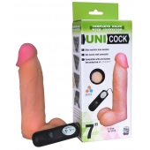 Фаллическая насадка Харнесс UNICOCK 7  с вибрацией - 19 см. - LOVETOY (А-Полимер) - купить с доставкой в Петропавловске-Камчатском