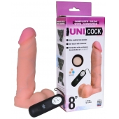 Фаллическая насадка Харнесс UNICOCK 8  с вибрацией - 20 см. - LOVETOY (А-Полимер) - купить с доставкой в Петропавловске-Камчатском