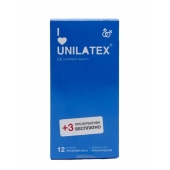 Классические презервативы Unilatex Natural Plain - 12 шт. + 3 шт. в подарок - Unilatex - купить с доставкой в Петропавловске-Камчатском