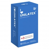Классические презервативы Unilatex Natural Plain - 12 шт. + 3 шт. в подарок - Unilatex - купить с доставкой в Петропавловске-Камчатском