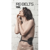 Пояс с клёпками Yona Black - Rebelts - купить с доставкой в Петропавловске-Камчатском