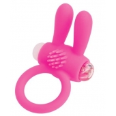 Розовое эрекционное виброкольцо A-toys с ушками - A-toys - в Петропавловске-Камчатском купить с доставкой