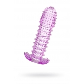 Гелевая фиолетовая насадка с шипами - 12 см. - Toyfa Basic - в Петропавловске-Камчатском купить с доставкой