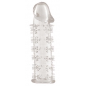 Гелевая прозрачная насадка с шипами - 12 см. - Toyfa Basic - в Петропавловске-Камчатском купить с доставкой