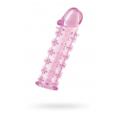 Гелевая розовая насадка на фаллос с шипами - 12 см. - Toyfa Basic - в Петропавловске-Камчатском купить с доставкой