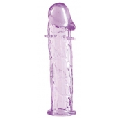 Гладкая фиолетовая насадка с усиками под головкой - 12,5 см. - Toyfa Basic - в Петропавловске-Камчатском купить с доставкой