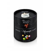 Массажная свеча с ароматом бубль-гума Bougie de Massage Gourmande Bubble Gum - 80 мл. - Plaisir Secret - купить с доставкой в Петропавловске-Камчатском
