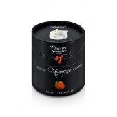 Массажная свеча с ароматом клубники Bougie de Massage Gourmande Fraise - 80 мл. - Plaisir Secret - купить с доставкой в Петропавловске-Камчатском