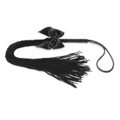 Чёрная плётка Lilly Whip Bijoux - Bijoux Indiscrets - купить с доставкой в Петропавловске-Камчатском
