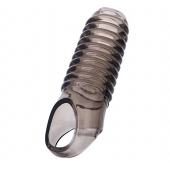 Дымчатая насадка с рёбрышками и подхватом мошонки ToyFa XLover - 12,5 см. - ToyFa - в Петропавловске-Камчатском купить с доставкой