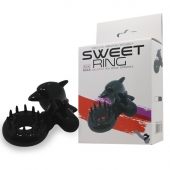 Чёрное эрекционное виброкольцо Sweet Ring с дельфинчиком - Baile - в Петропавловске-Камчатском купить с доставкой