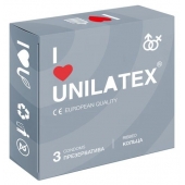 Презервативы с рёбрами Unilatex Ribbed - 3 шт. - Unilatex - купить с доставкой в Петропавловске-Камчатском