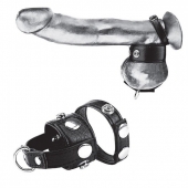 Утяжка для мошонки и пениса Cock Ring With 1  Ball Stretcher And Optional Weight Ring - BlueLine - купить с доставкой в Петропавловске-Камчатском