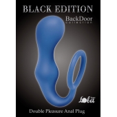 Синее эрекционное кольцо с анальной пробкой Double Pleasure Anal Plug - Lola Games - в Петропавловске-Камчатском купить с доставкой