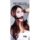 Чёрный кожаный чокер-кляп Tyra Black - Rebelts - купить с доставкой в Петропавловске-Камчатском