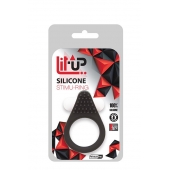 Чёрное эрекционное кольцо LIT-UP SILICONE STIMU RING 1 BLACK - Dream Toys - в Петропавловске-Камчатском купить с доставкой
