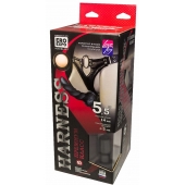 Пояс харнесс премиум класса WOMAN SIMPLEX(S) с 3 черными насадками - LOVETOY (А-Полимер) - купить с доставкой в Петропавловске-Камчатском