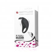 Чёрное эрекционное кольцо с вибрацией Rabbit Vibrator - Baile - в Петропавловске-Камчатском купить с доставкой