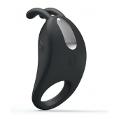 Чёрное эрекционное кольцо с вибрацией Rabbit Vibrator - Baile - в Петропавловске-Камчатском купить с доставкой
