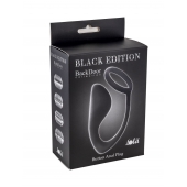Чёрное эрекционное кольцо с анальной пробкой Button Anal Plug - Lola Games - в Петропавловске-Камчатском купить с доставкой