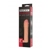 Телесная насадка-удлинитель Extension sleeve с подхватом - 17 см. - Sitabella - в Петропавловске-Камчатском купить с доставкой
