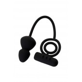 Чёрное эрекционное кольцо с вибростимулятором и анальным хвостом - Erotist Adult Toys - в Петропавловске-Камчатском купить с доставкой