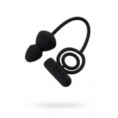 Чёрное эрекционное кольцо с вибростимулятором и анальным хвостом - Erotist Adult Toys - в Петропавловске-Камчатском купить с доставкой