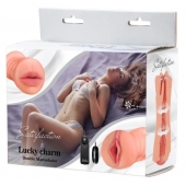 Двусторонний мастурбатор с вибропулей Satisfaction Lucky charm - Lola Games - в Петропавловске-Камчатском купить с доставкой