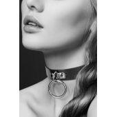 Узенький ошейник из полиуретана с кольцом - Bijoux Pour Toi - купить с доставкой в Петропавловске-Камчатском