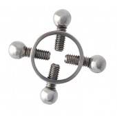 Серебристые зажимы для сосков на винтах - ToyFa - купить с доставкой в Петропавловске-Камчатском