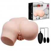 Телесный полуторс с двумя любовными тоннелями и вибрацией - Baile - в Петропавловске-Камчатском купить с доставкой