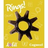 Чёрное эрекционное кольцо Rings Cogweel - Lola Games - в Петропавловске-Камчатском купить с доставкой