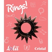 Чёрное эрекционное кольцо Rings Cristal - Lola Games - в Петропавловске-Камчатском купить с доставкой